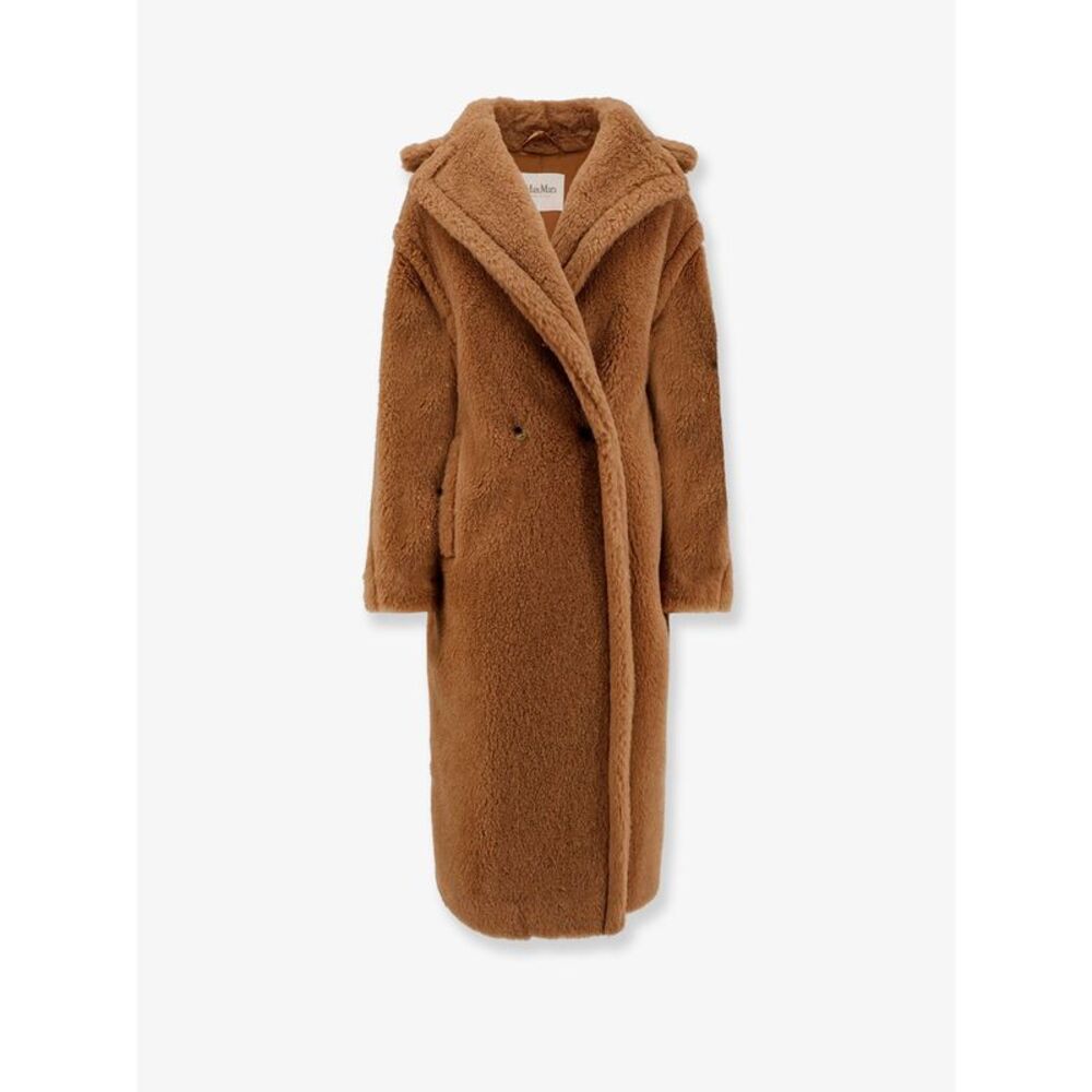 Max Mara Women Teddy Camel Hair And Silk Coat